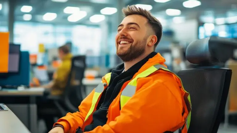 Logistikmitarbeiter vor Containern, symbolisierend für externer Personaleinsatz