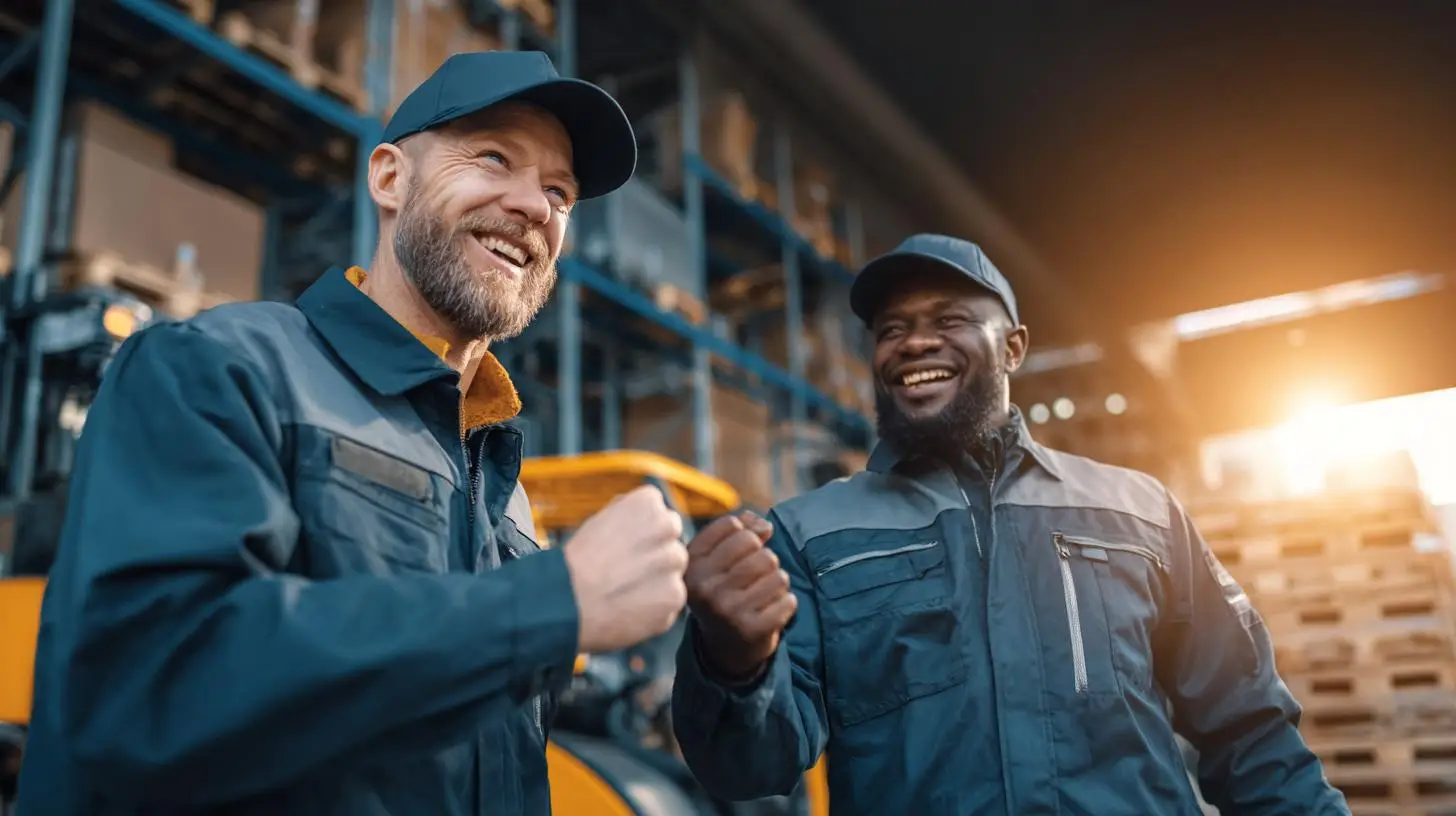 Retention Management in der Logistik – motivierte Mitarbeiter im Lager mit starkem Teamgeist