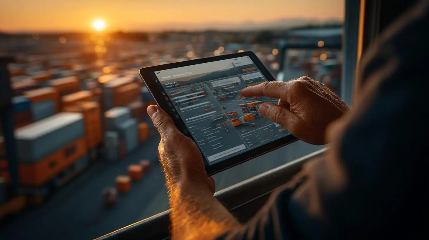 Logistik Engpässe beseitigen – digitale Prozesssteuerung per Tablet in moderner Hafenlogistik