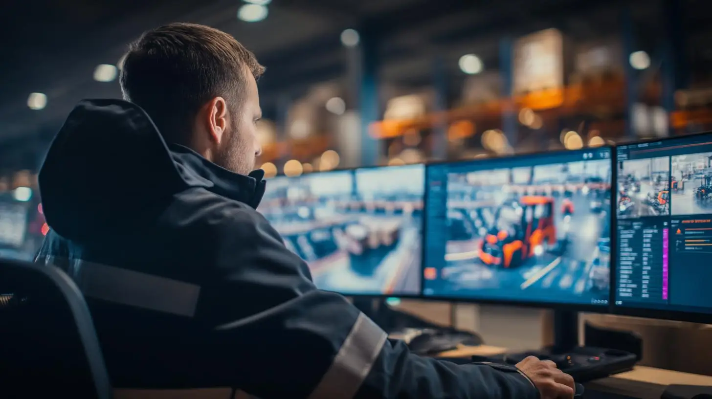 Werkvertrag Inhouse-Outsourcing – Logistikleiter überwacht KPIs am Dashboard