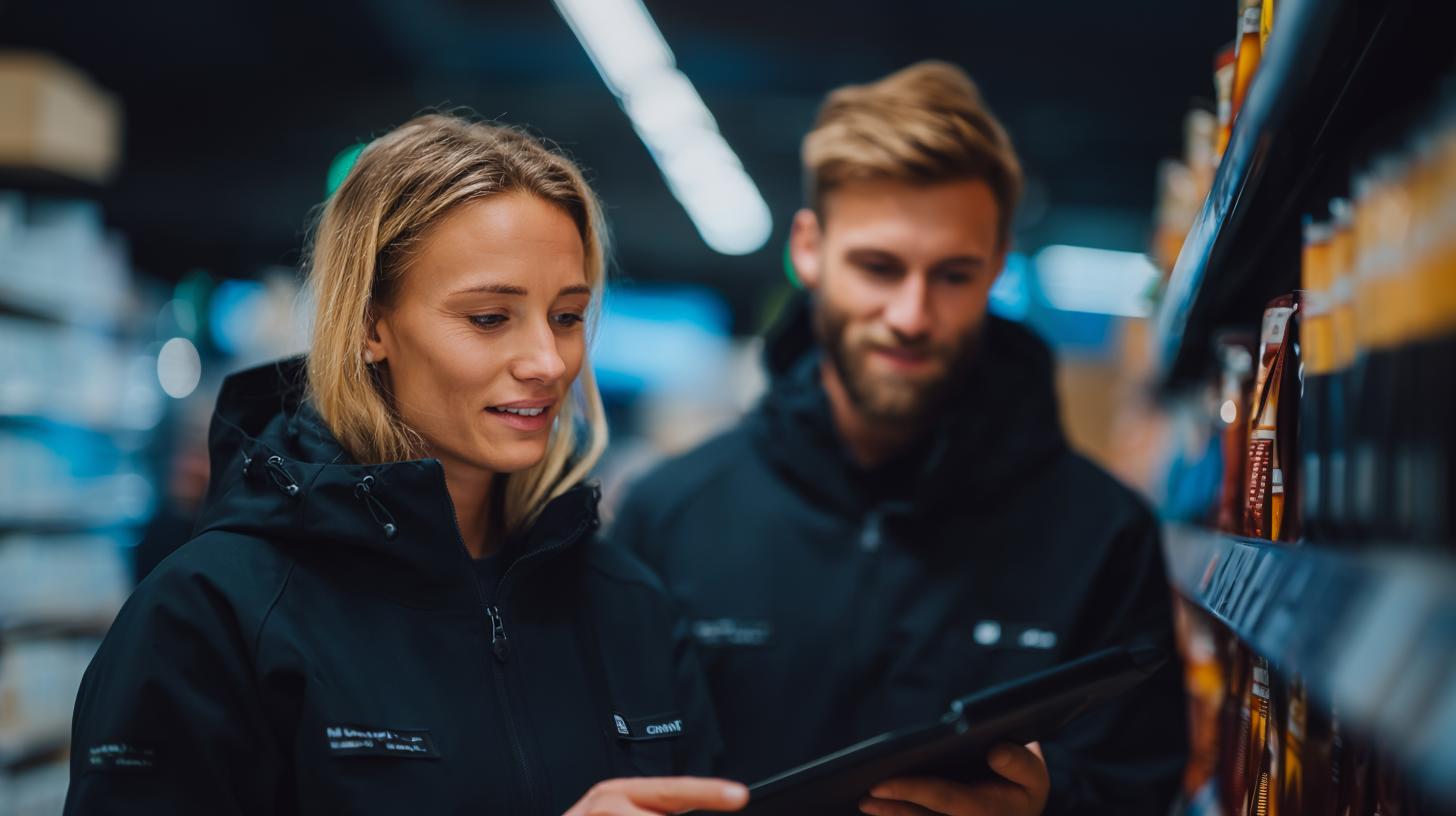 Displaybau Werkvertrag im Handel mit strukturierter Aufbauarbeit