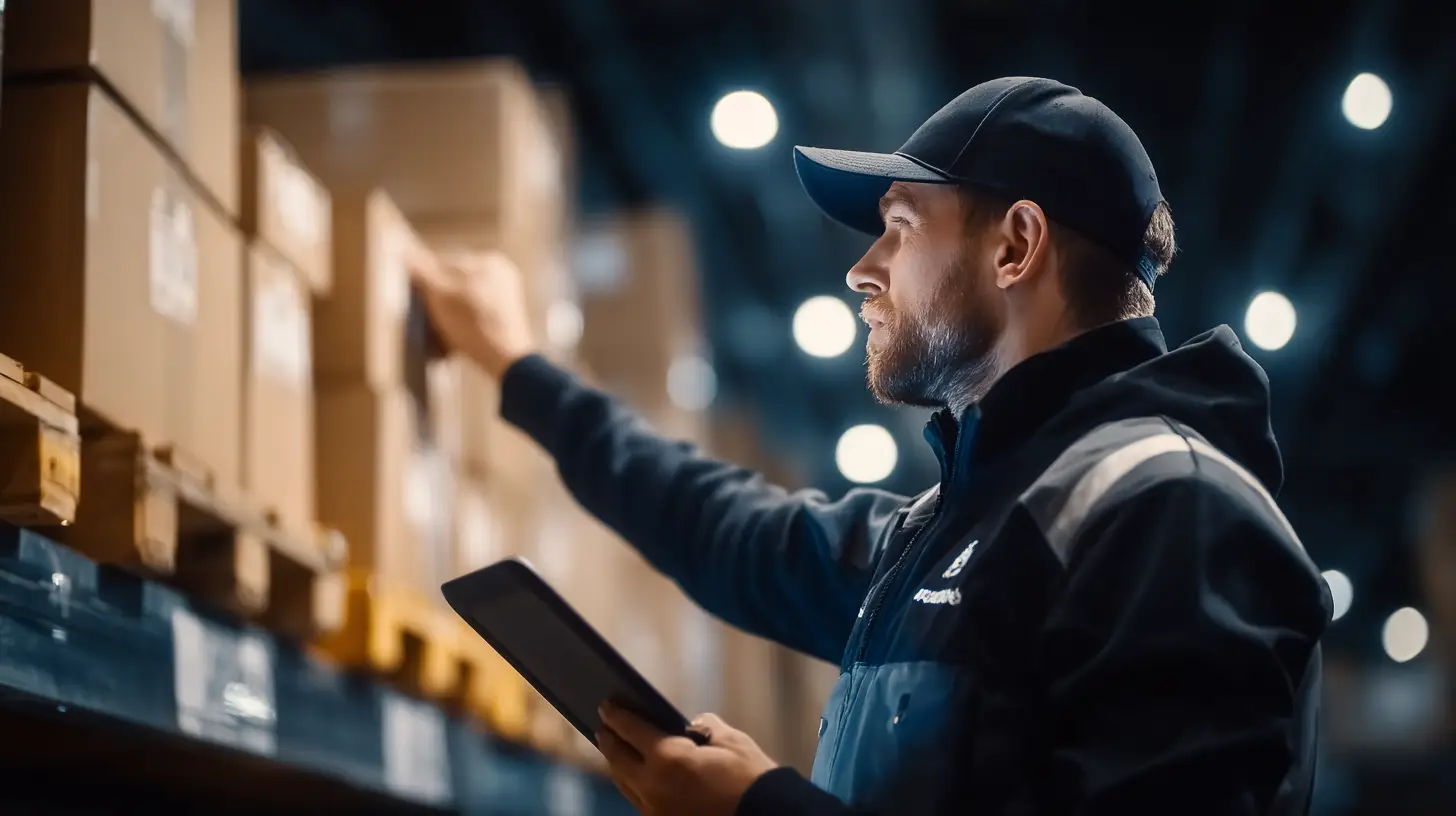 Pick & Pack in der Ersatzteil-Logistik mit digitaler Lagerprüfung per Tablet im Ersatzteillager