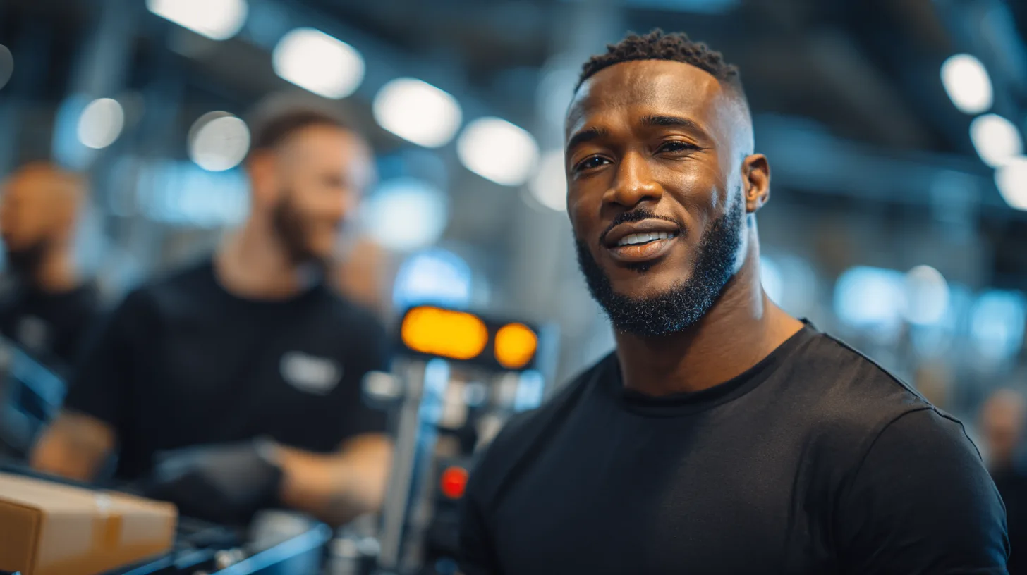 B2B Shipping 2026 Automatisierung – Mitarbeiter an Sortierlinie im Versandlager